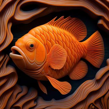 3D модель Оранжевая рыба-амфиприон (STL)